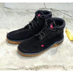 Obral Murah !! Sepatu Pria Proyek Murah Replika Caterpilar Kickers Boot Hitam - Premium