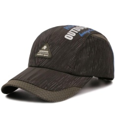 Topi baseball pria wanita model hip hop edisi Han yang memiliki ventilasi udara untuk dipakai di pantai (Hijau Tentara) - intl