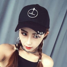 Wanita Model Wanita Topi Han Edisi Unisex Topi Pantai Ventilasi Topi Bisbol untuk Dipakai Di Pantai (hitam)-Intl