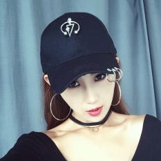 Wanita Model Wanita Topi Han Edisi Unisex Topi Pantai Ventilasi Topi Bisbol untuk Dipakai Di Pantai (hitam)-Intl