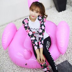 Ocean NEW Lady Diving Suit Fission Bathing Suit Lengan Panjang + Celana Hot Spring Mandi Suit (Putih) -Intl