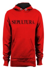 Ogah Drop Hoodie Sepultura Pria - Merah