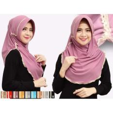 Ohinstore / Jilbab Instan Rumana Polos Renda / Hijab Wanita / Hijab Motif / Hijab Instan / Hijab