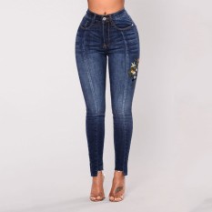 OJ Perdagangan Luar Negeri Di Eropa dan Amerika Serikat Ukuran Besar Elastis Tinggi Jeans untuk Wanita-Internasional