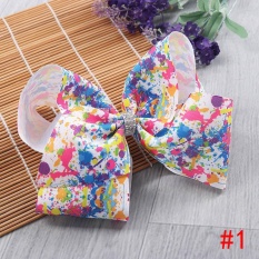Okdeals Colorful Anak Rambut Klip Bowknot Hairpins Grosgrain Ribbon Butterfly Anak-anak BB Girls Rambut Aksesoris Headwear Gaya 1-Intl