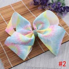 Okdeals Colorful Anak Rambut Klip Bowknot Hairpins Grosgrain Ribbon Butterfly Anak-anak BB Girls Rambut Aksesoris Headwear Gaya 2-Intl