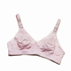 Oleno Bra Unlined Kait 2 Tanpa Busa Tanpa Kawat - Merah Muda