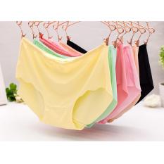 Oleno Celana Dalam Wanita One Piece 3D Seamless, CD Wanita Bebas Garis CD, Pants anti Garis Celana 1 set 6pcs ukuran Dewasa- Random Colors