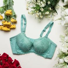 Oleno Coral Bra Sea Edition Full Cup Busa Tebal Cantik Menawan-Hijau
