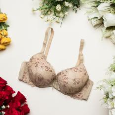 OLENO Korean Subtle Bra Warna Krem yang nyaman dipakai bermotif lucu berbahan lembut-Cup A-Krem