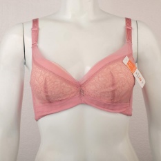 Oleno Simple Sparkling Parisian Bra Push up Cup B Bra Cantik Menawan-Pink