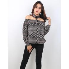 Oma Fashion Modern Batik Casual Sabrina Long Sleeve - 4 Warna - Size M