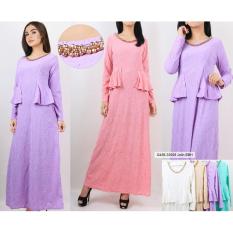 Oma Holley Fashion Nuraisha Maxi Muslim Motif Bunga - Size M