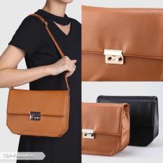 Omah Fesyen Ravika Plain Square Sling Bag Size: No Size Color: Black