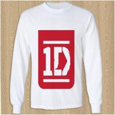 One Direction Red Logo Kaos T Shirt Lengan Panjang DTG A3 - 4En1mj