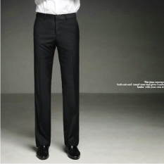 TERBUKA 2017 Musim Semi And Panas Musim Wol Asli Kasual Celana Ramping Korea Bisnis Panas Gratis Anti With Kerut-kerut Gaun Pants-hitam-Intl