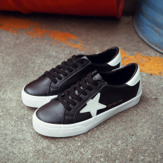 Sekarang Musim Semi Siswa Bernapas Sepatu Pria Beberapa Sepatu Santai (Hitam)