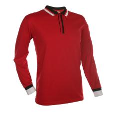 OREN SPORT Fashion Kasual Olahraga Dirty Sweat Lengan Panjang Kaos POLO (merah/hitam/putih)-ต่างประเทศ