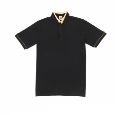 Oren Sport Vertikal Collar, Lengan Pendek Kapas Mercerized POLO Shirt, Tiga Tombol Placket, Pique Cotton Polyester Kain Fungsional Kemeja Harian (HC1902)-Intl