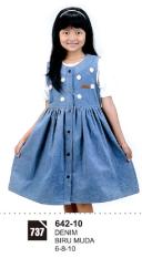 Original Azzurra Jual Dress Casual Anak Perempuan 642-10 Warna : Biru Muda Terbuat dari Bahan : Denim