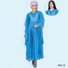 Original Azzurra Jual Gamis Muslimah Casual Wanita 340-12 Warna : Biru Terbuat dari Bahan : Hicone