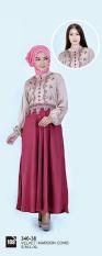 Original Azzurra Jual Gamis Muslimah Casual Wanita 340-38 Warna : Maroon Komb Terbuat dari Bahan : Velvet/Saten