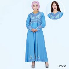 Original Azzurra Jual Gamis Muslimah Casual Wanita 505-30 Warna : Biru Terbuat dari Bahan : Spandek
