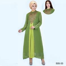 Original Azzurra Jual Gamis Muslimah Casual Wanita 505-33 Warna : Hijau Terbuat dari Bahan : Sifone