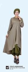 Original Azzurra Jual Gamis Muslimah Casual Wanita 578-07 Warna : Hijau Komb Terbuat dari Bahan : Katun Salem