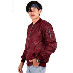Original Jaket Bomber Maroon/Murah/Promo/Berkualitas/Keren