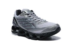 Original Mizuno Running Men's MIZUNO WAVE Nubuat 6 Running Sepatu Baru Fashion Sneakers Breathable Abu-abu/Hitam Mizuno 6 Sepatu Kasual Pria-Intl