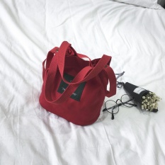 Asli Angin Malam 17 Di Musim Panas Gaya Baru Han Ban Indah Kanvas Wanita Tas Daftar Bahu Miring Ku Paket Bungkus Tas Tangan Wanita (anggur Merah Deluxe Side Mengantisipasi Kanvas Tangan untuk Mengangkat) -Intl