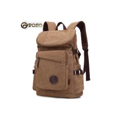 Original POSO PS-206 Brown - Vintage Retro Unisex Backpack Canvas Larg