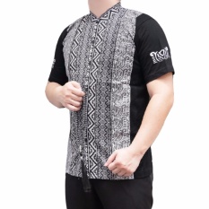 Ormano Baju Koko Muslim Pendek Eksklusif N40- Hitam