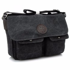 Ormano Tas Selempang Casual Kanvas Pria Wanita Dxyizu Sling Bag Tas Bahu Trendy Slempang Jeans Kuat Shoulder Bags Banyak Slot Men Bergaya Stylish Cocok Untuk Travel Jalan-Jalan Rekreasi Berpergian Kerja Kuliah Sekolah Praktis Ergonomis TDX - Hitam