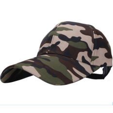 Ormano Topi Baseball Snapback Cap Korean Hip Hop Militer Loreng Cap - Hijau Navy