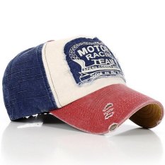 Ormano Topi Baseball Snapback Cap Motor Racing Team K056 - Biru Navy