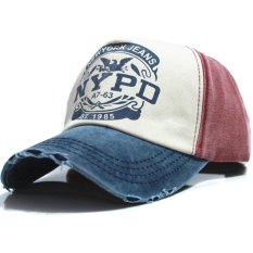 Ormano Topi Baseball Snapback Hip Hop NYPD Cap - Merah