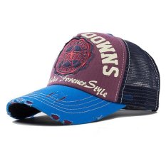 Ormano Topi Baseball Snapback Korea Style Breakdowns Cap - Biru