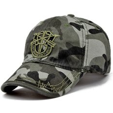 Ormano Topi Fashion Snapback Deoppressoliber Militer Tactical Army Bordir Casual Loreng Aksesoris Pria Wanita Hat Cap Pelindung Tudung Tutup Penutup Kepala Anti Panas Head Protector Jalan Hangout Travel Olahraga Sporty Baseball Cool Keren - Hijau