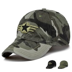 Ormano Topi Fashion Snapback Star Wing Army Militer Tactical Bordir Casual Bintang Sayap Loreng Aksesoris Pria Wanita Hat Cap Pelindung Tudung Tutup Penutup Kepala Anti Panas Head Protector Jalan Hangout Travel Olahraga Sporty Baseball Cool Keren - Hitam