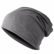 Ormano Topi Kupluk Winter Hat Beanie Pria Wanita s8945 - Dark Gray