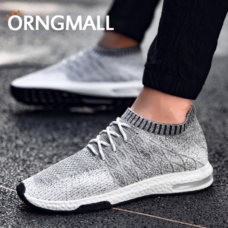 ORNGMALL Pria Sepatu Semprotan Kasual Untuk Mesh Bernapas Olahraga Sepatu Jogging Menjalankan SepatuComfort Cahaya Kenyamanan Sepatu