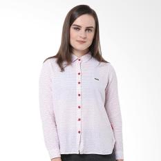 Osella Ladies Shirt Long Dobby Horizontal Bt Kemeja Wanita - Red
