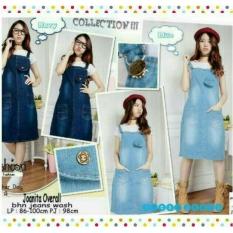Overall Skirt Jeans Dress Kodok Rok Pendek With Inner Jumpsuit Korea - Lgncrw