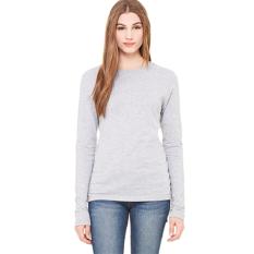 OWL - Kaos T-Shirt O-Neck Lengan Panjang Wanita - Abu Misty