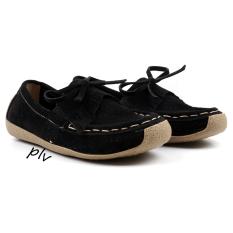 Pluvia - Sepatu Flat Shoes Loafers Wanita US103 - Hitam