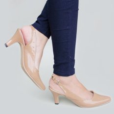 Own Works Sepatu Pantofel Wanita Heels Slingback PVD - Mocca