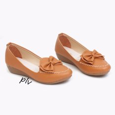Own Works Sepatu Pantofel Wanita Wedges RJ02 - Camel