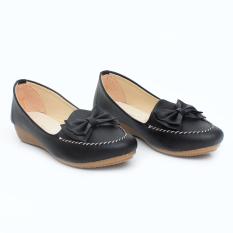 Own Works Sepatu Pantofel Wanita Wedges RJ02 - Hitam